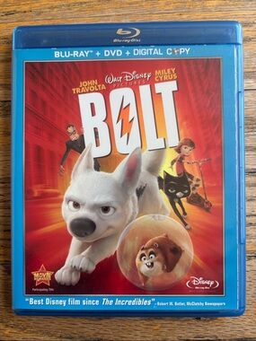 Disney Bolt Blu-ray + DVD + Digital Copy 3-Disc Combo Pack w/ Insert